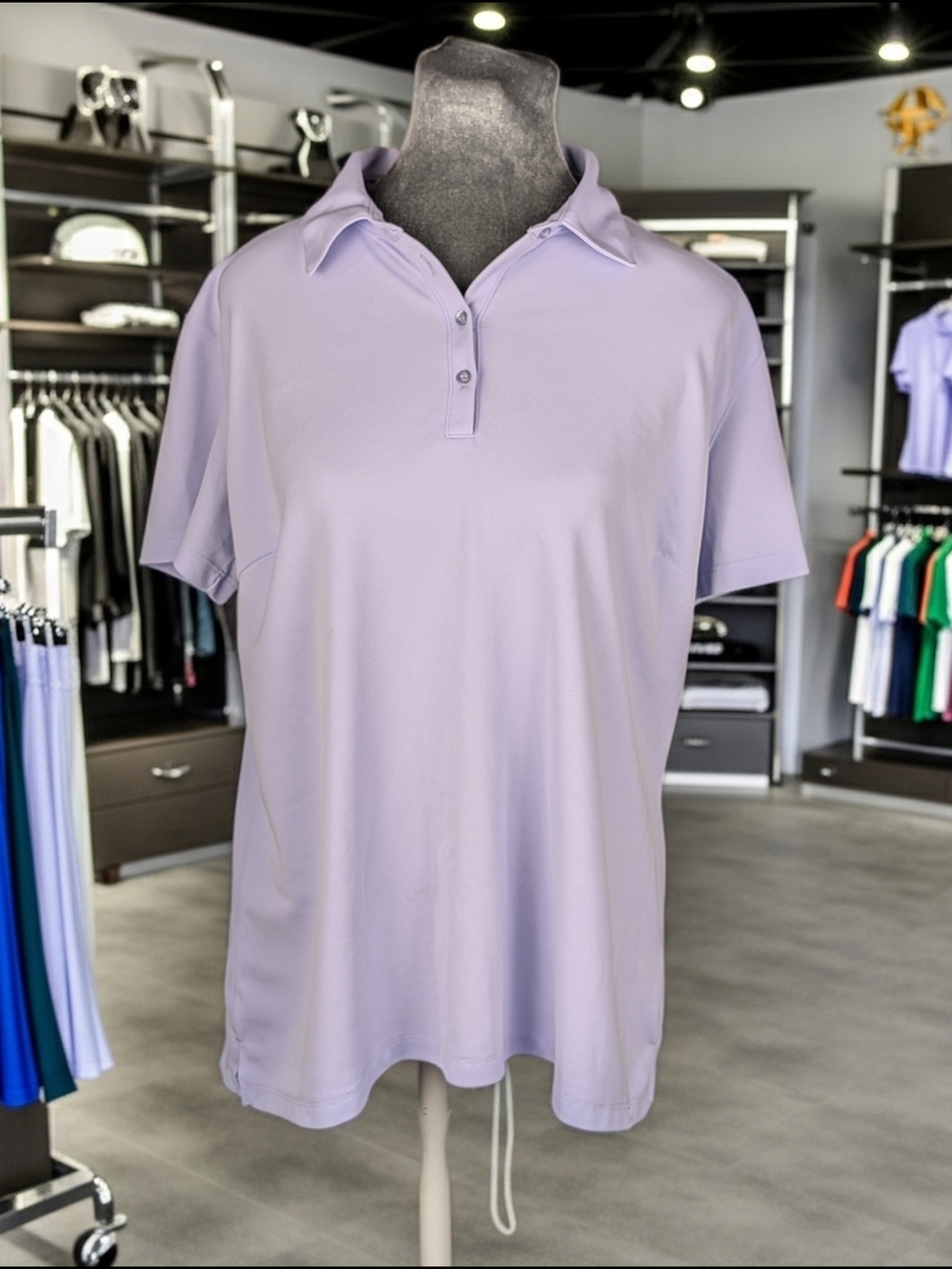 Lady Hagen Women's Lavender Golf Polo Regular Fit Short Sleeve Shirt XL